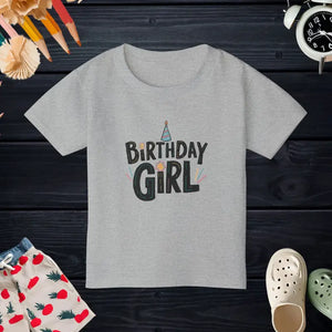 Party Perfect Infant Cotton Jersey Birthday Girl Tee - Dipaliz - Sport Grey / 2t - T-shirts