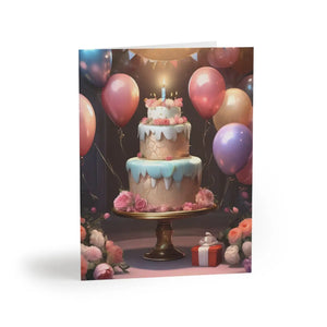 Festive Birthday Greeting Cards Cake Design - Dipaliz - & Note