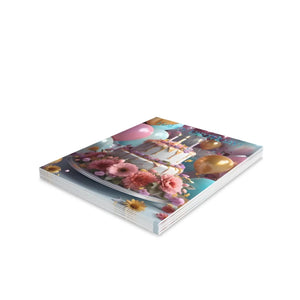 Vibrant Birthday Greeting Cards - Cake Design - Dipaliz - & Note