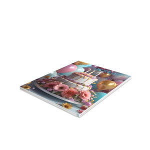 Vibrant Birthday Greeting Cards - Cake Design - Dipaliz - & Note