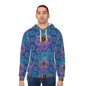 Gold Circuitry Unisex Pullover Hoodie - Stylish Bitcoin Design - Dipaliz - Hoodies