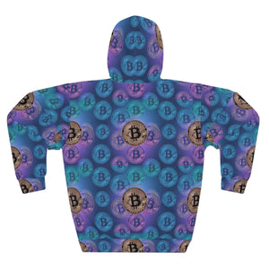 Gold Circuitry Unisex Pullover Hoodie - Stylish Bitcoin Design - Dipaliz - Hoodies