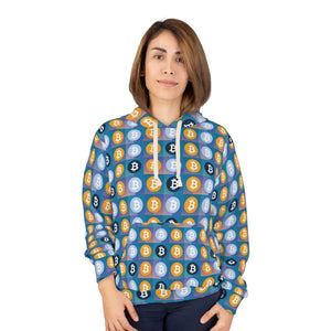 Bitcoin Blue Unisex Pullover Hoodie - Urban Buzz Print - Dipaliz - Hoodies