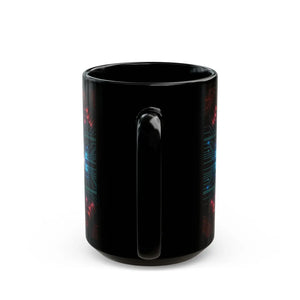 Bold Bitcoin Circuit Black Mug Ceramic Tech Gift - Dipaliz - Mugs