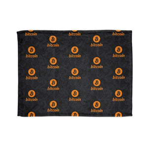 Bitcoin Soft Polyester – Warm Crypto Throw - Dipaliz - Blankets