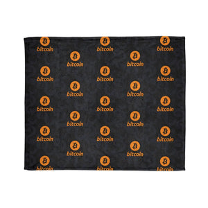 Bitcoin Soft Polyester – Warm Crypto Throw - Dipaliz - Blankets