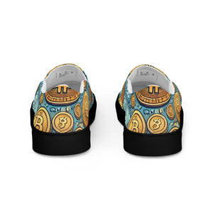 Bitcoin Slip-on Canvas Shoes with Rubber Outsoles - Dipaliz - Sneakers