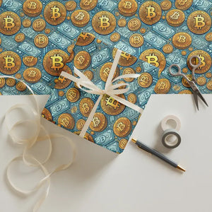 Paper Products - Bitcoin Wrapping - Cryptocurrency Gift Wrap - Dipaliz