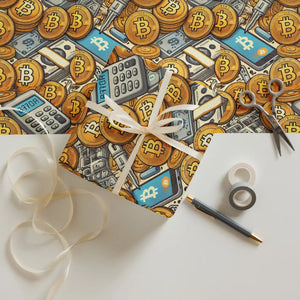 Premium Bitcoin Wrapping Paper - Eco-friendly Gifts - Dipaliz