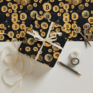 Premium Bitcoin Wrapping Paper - Eco-friendly Gifts - Dipaliz