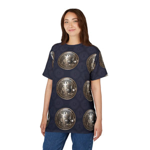 Gold Bitcoin Currency Unisex Tee - Microfiber Knit - Dipaliz - T-shirts - s