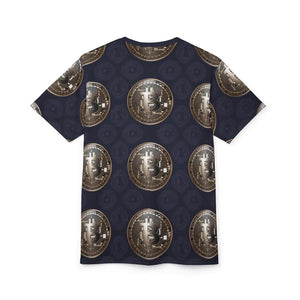 Gold Bitcoin Currency Unisex Tee - Microfiber Knit - Dipaliz - T-shirts - s