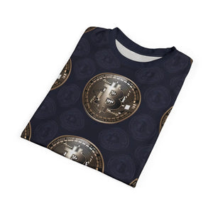 Gold Bitcoin Currency Unisex Tee - Microfiber Knit - Dipaliz - T-shirts - s