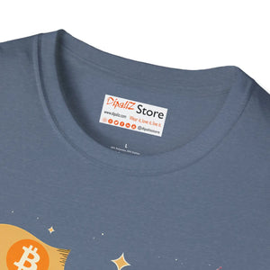Softstyle Bitcoin Flag Tee Ribbed Knitting - Dipaliz - T-shirts