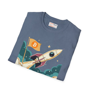 Softstyle Bitcoin Flag Tee Ribbed Knitting - Dipaliz - T-shirts
