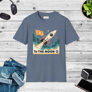 Softstyle Bitcoin Flag Tee Ribbed Knitting - Dipaliz - T-shirts
