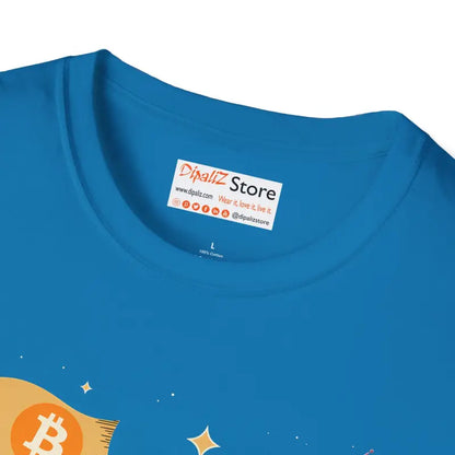 Bitcoin Flag on the Moon Unisex Softstyle Tee - T-shirt