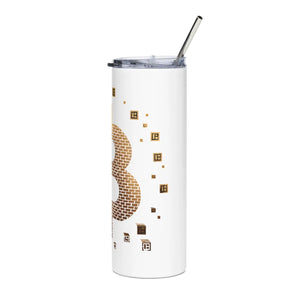 Sleek Gold Skinny Tumbler - Bitcoin 20oz Stainless - Dipaliz - Tumblers