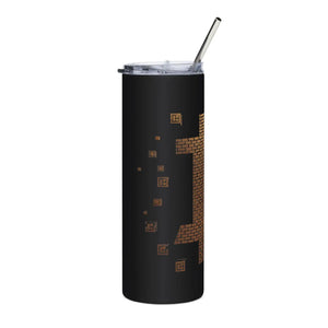 Sleek Gold Skinny Tumbler - Bitcoin 20oz Stainless - Dipaliz - Tumblers