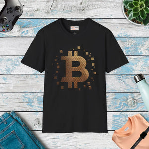 Luxury Bitcoin Gold Cotton Tee - Softstyle Unisex - Dipaliz - T-shirts - s