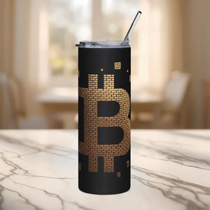 Bitcoin Gold Tumbler - 20oz Stainless Steel - Dipaliz - Black / Tumblers