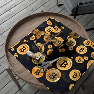 Bitcoin Lover Gift Wrap Papers Bold Crypto Design - Dipaliz - Wrapping Paper
