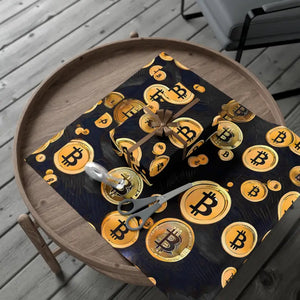 Bitcoin Lover Gift Wrap Papers Bold Crypto Design - Dipaliz - Wrapping Paper