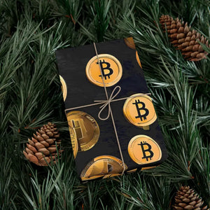Bitcoin Lover Gift Wrap Papers Bold Crypto Design - Dipaliz - Wrapping Paper