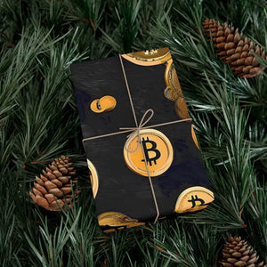 Bitcoin Lover Gift Wrap Papers Bold Crypto Design - Dipaliz - Wrapping Paper