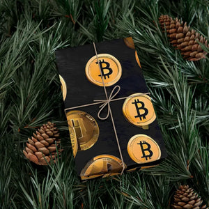 Bitcoin Lover Gift Wrap Papers Bold Crypto Design - Dipaliz - Wrapping Paper