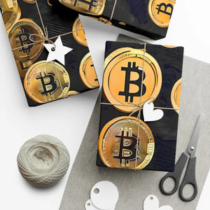 Bitcoin Lover Gift Wrap Papers Bold Crypto Design - Dipaliz - Wrapping Paper