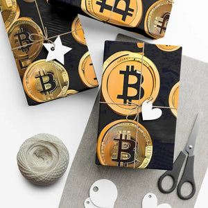 Bitcoin Lover Gift Wrap Papers Bold Crypto Design - Dipaliz - Wrapping Paper