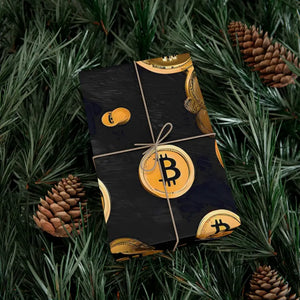 Bitcoin Lover Gift Wrap Papers Bold Crypto Design - Dipaliz - Wrapping Paper