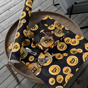 Bitcoin Lover Gift Wrap Papers Bold Crypto Design - Dipaliz - Wrapping Paper