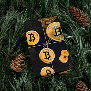 Vibrant Bitcoin Lover Gift Wrap Papers - Matte or Satin - Dipaliz - Wrapping Paper