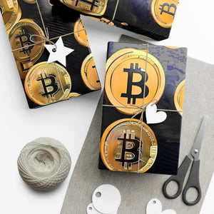 Vibrant Bitcoin Lover Gift Wrap Papers - Matte or Satin - Dipaliz - Wrapping Paper