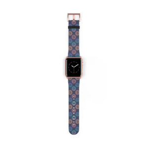 Faux Leather Bitcoin Pattern Watch Band - Crypto Style - Dipaliz - 42 - 45 Mm / Rose Gold Matte - Bands