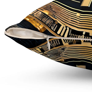 Bitcoin Art Spun Polyester Square Pillow - Dipaliz - Throw Pillows