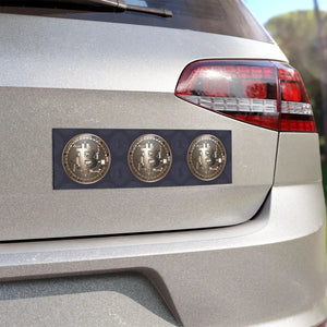 Bold Bitcoin Car Magnets - White Base Style Crypto Design - Dipaliz - 10’’ × 3’’ / Rectangle / 1 Pc - Home Decor