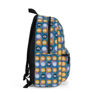 Bitcoins Yellow & Blue Backpack - Bold Statement Style - Dipaliz - one Size - Backpacks