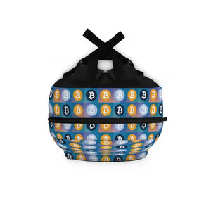 Bitcoins Yellow & Blue Backpack - Bold Statement Style - Dipaliz - one Size - Backpacks