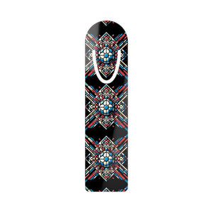 Sleek Aluminum Bookmark - Black Abstract Geometric - Dipaliz - Bookmarks