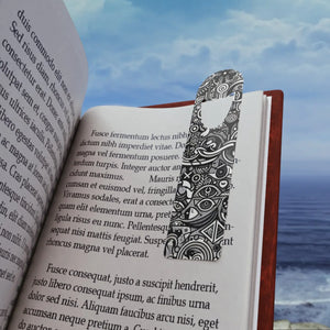 Stylish Black Abstract Pattern Bookmark Aluminum - Dipaliz - Bookmarks