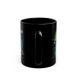 Black Ceramic Cat Mug - 15 Ounce Purrfect Coffee Cup - Dipaliz - Mugs
