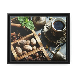 Black Coffee Matte Canvas Wall Art with Frame by Dipaliz - 14″ x 11″ (horizontal) / 1.25’’ - Posters Prints & Visual