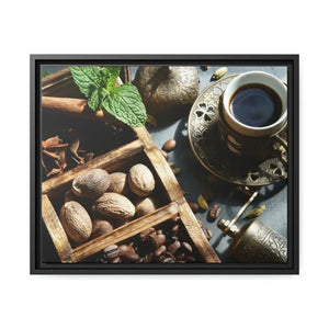 Black Coffee Matte Canvas Wall Art with Frame by Dipaliz - 20″ x 16″ (horizontal) / 1.25’’ - Posters Prints & Visual
