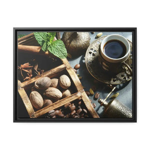 Black Coffee Matte Canvas Wall Art with Frame by Dipaliz - 24″ x 18″ (horizontal) / 1.25’’ - Posters Prints & Visual