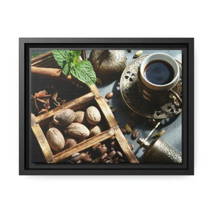 Black Coffee Matte Canvas Wall Art with Frame by Dipaliz - 12’’ x 9’’ (horizontal) / 1.25’’ - Posters Prints & Visual