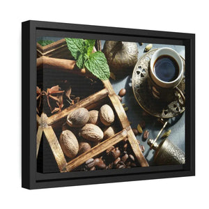 Black Coffee Matte Canvas Wall Art with Frame by Dipaliz - Posters Prints & Visual Artwork