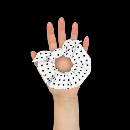 Polka Dot Sustainable Scrunchie - Style Meets Eco-friendly